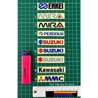 สติกเกอร์สะท้อนแสง ขนาดเล็ก (กว้าง 7 ซม.) enkei mira perodua suzuki kawasaki mmc ขนาดเล็ก