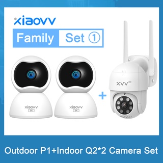 Xiaovv กล้องวงจรปิดไร้สาย WiFi 360 สําหรับบ้าน° Smart PTZ กล้องรักษาความปลอดภัย 3MP IP Fhd 1296P Ip65 กันน้ํา อินฟราเรด มองเห็นกลางคืน สําหรับโทรศัพท์มือถือ