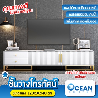 oceanbluecenter ชั้นวางทีวี  ชั้นวางโทรทัศน์ มีช่องใส่ของ2 สองประตู ตัวเลือก 3 ขนาด ชั้นวางเครื่องเล่นซีดี