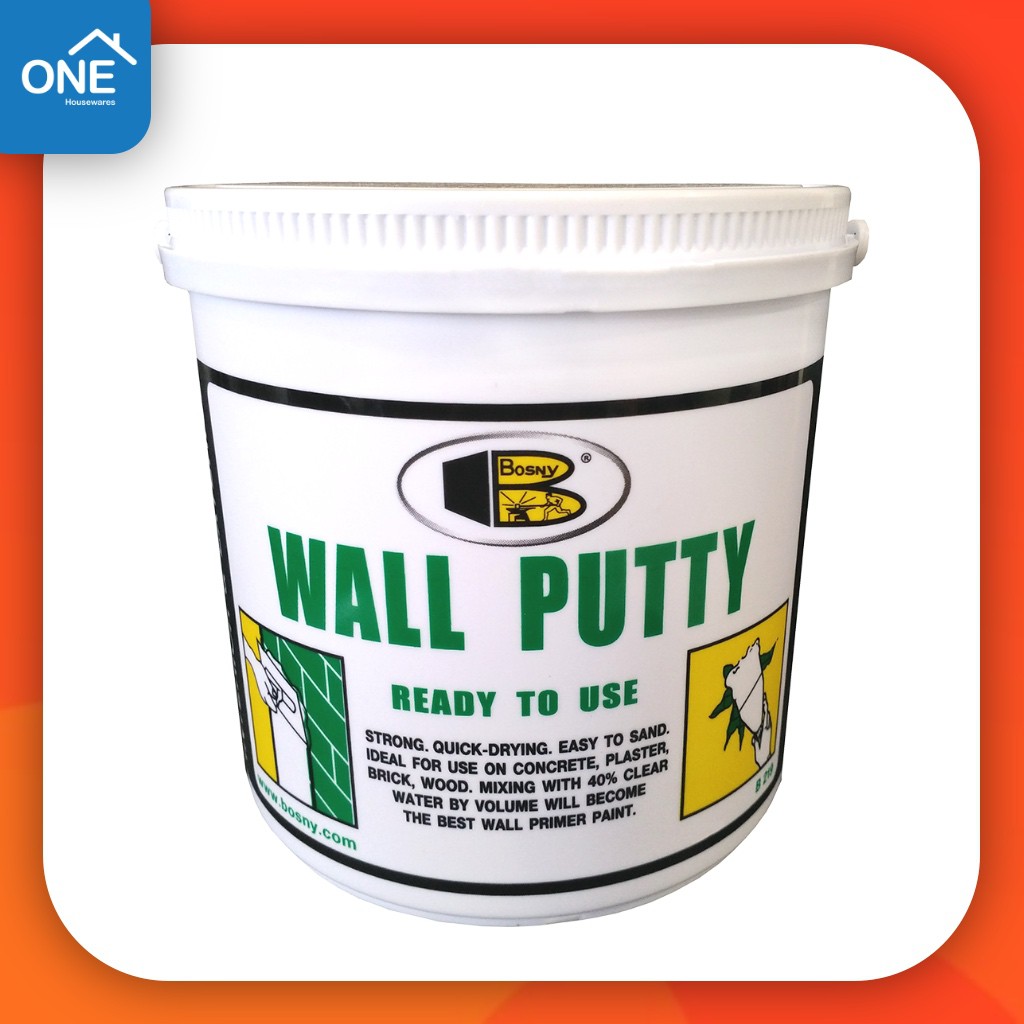 Bosny Wall Putty วอลพุตตี้ โป้วปูน กำแพง อุด ซ่อมรอยแตกร้าว โป้วผนัง เคมีโป๊ว
