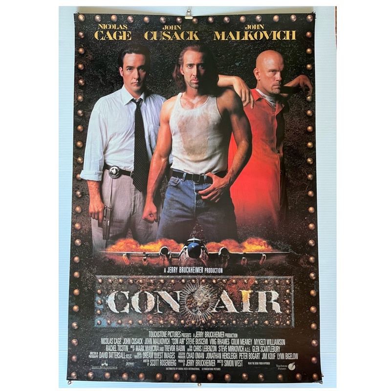 โปสเตอร์หนัง Con Air ปฏิบัติการแหกนรกยึดฟ้า 1997. USA Print ใบนอกเก่าแท้พร้อมปีหนังฉาย