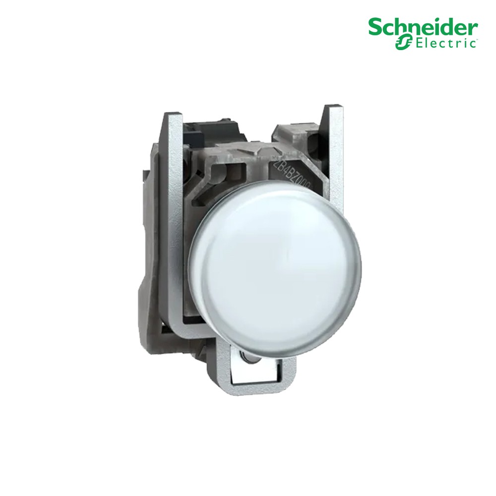 Schneider ไพล็อทแลมป์ แบบสีขาวชนิดLEDใช้กับไฟ 220/240 VAC วัสดุตัวฐานเป็นอลูมิเนียม_XB4BVM1 | PlugOn