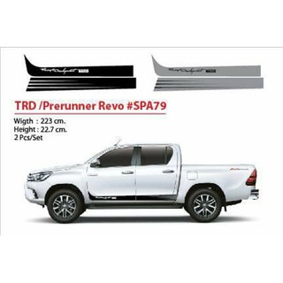 สติ๊กเกอร์ TRD ติดข้างประตู Fortuner มีให้เลือก 2 สี สีดำ กับ สีเทา