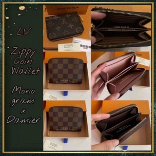 [สอบถามก่อนกดซื้อ]​ แท้​ 💯 New LV Zippy Coin Wallet​ ลาย​ Mono/Damier