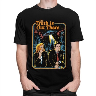 T-shirt  เสื้อยืด พิมพ์ลาย The X Files Alien The Truth Is Out Have Novelty สไตล์วินเทจ ฮาราจูกุ สตรีท สําหรับผู้ชายS-5XL