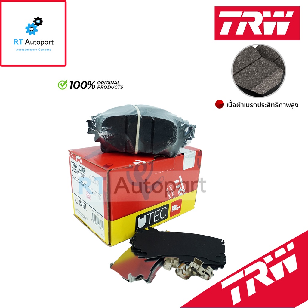 TRW ผ้าดิสเบรคหลัง Toyota Fortuner TRD ปี15-17 Fortuner ปี17-21 เกรด UTEC / ผ้าเบรค ผ้าเบรคหลัง / GDB8979UT / GDB1182AT