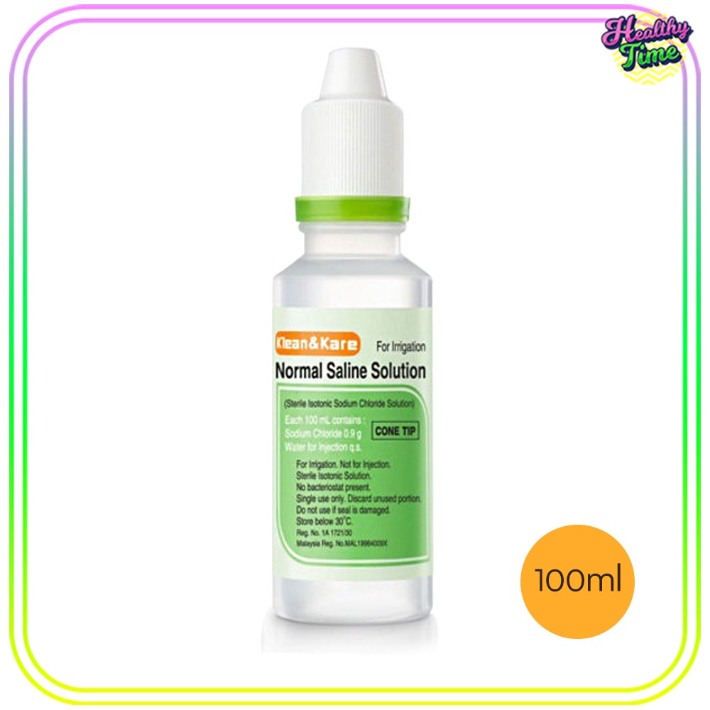 น้ำเกลือ Klean & Kare 100ml น้ำเกลือล้างแผล ล้างจมูก (1ขวด)