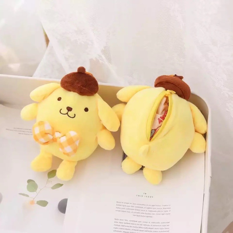 ถุงผ้า shopping bag​ Sanrio​ พร้อมพวงกุญแจตุ๊กตาสำหรับเก็บ