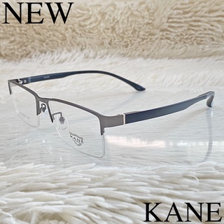 แว่นตา KANE สำหรับตัดเลนส์ กรอบแว่นตา Fashion รุ่น 5621 สีเทา กรอบเซราะ ขาข้อต่อ Stainless