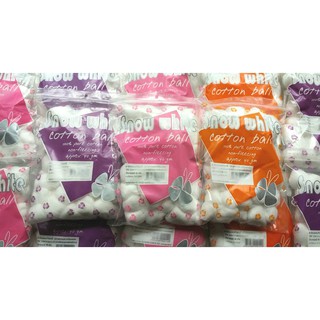 สำลีบอลบริสุทธิ์ ปราศจากสารเรืองแสง เหมาะกับผิวหน้า ผิวทารก snow white cotton ball 40g