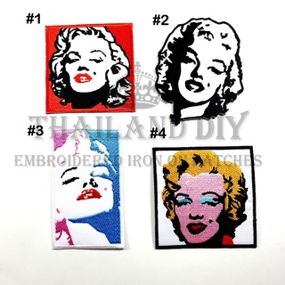 ตัวรีดติดเสื้อ ดารา นักแสดง ฮอลลีวูด มาริลิน มอนโร WOP Marilyn Monroe Hollywood Patch งานปัก DIY ตัวรีด อาร์มติดเสื้อ