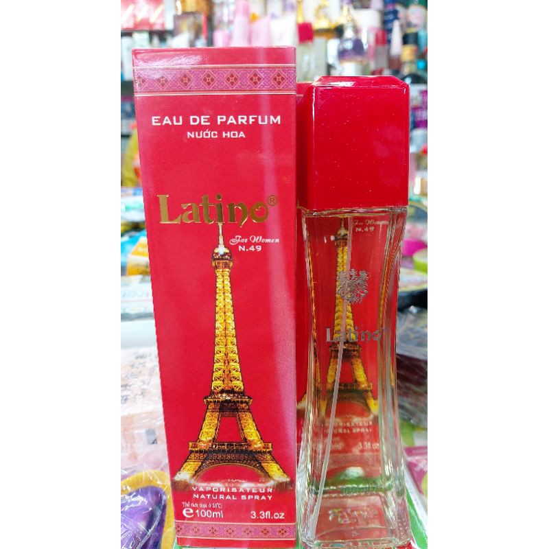 น้ำหอม Latino กลิ่นหอมทั้งผู้หญิงและผู้ชาย (ขนาด 100 ml) สีแดง