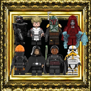 Boba Fett Moff Gideon Mandalorian Yoda StarWars เข้ากันได้กับ Leging Minifigures Building Blocks ของเล่นสําหรับเด็ก