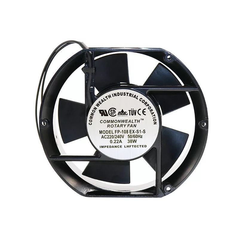 พัดลม COMMONWEALTH 17251 พัดลมระบายความร้อน AC 17.2CM 220V หัวตัด FP-108EX-S1 6นิ้ว