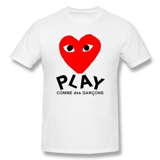 เสื้อยืดโอเวอร์ไซส์เสื้อยืดแขนสั้น ผ้าฝ้าย ลาย Comme Des Garcon Play DIY สําหรับผู้ชาย 2022S-4XL