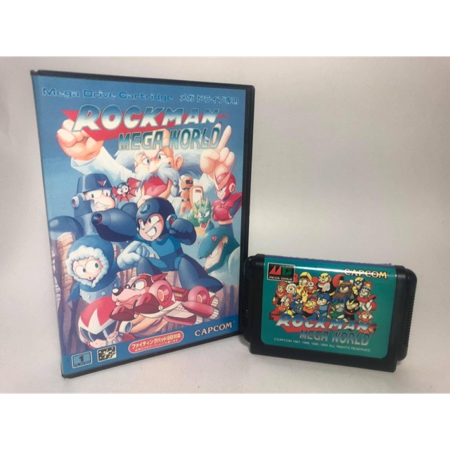 ตลับแท้ MEGA DRIVE   ROCKMAN MEGA WORLD