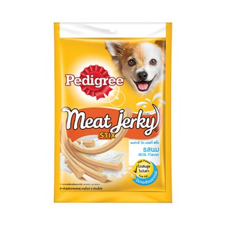 ✨นาทีทอง✨ เพดดิกรี ขนมสุนัข มีท เจอร์กี้ สติ้ก รสนม 60 กรัม x 3 ซอง Pedigree Meat Jerky Milk 60 g x 3