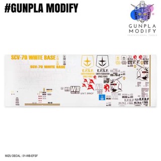 MIZU DECAL ดีคอลน้ำแบบ Custom Design ตกแต่งกันดั้ม กันพลา 01-WB-EFSF