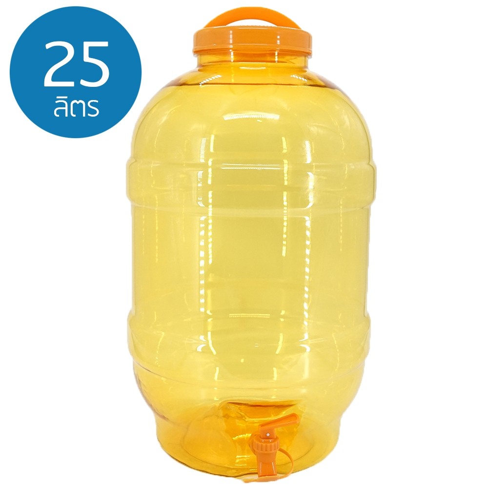 Yongthaiถังน้ำดื่ม PET ขนาด 25 ลิตร ถังน้ำมีก๊อกพร้อมหูหิ้ว  รุ่น ลาย 11