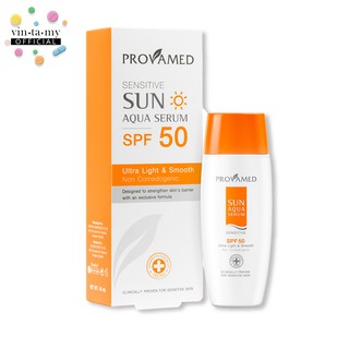 [เซรั่มกันแดดสูตรน้ำ] Provamed(โปรวาเมด) SUN AQUA SERUM SPF50 ขนาด 40 มล. [EXP.20/09/2022]