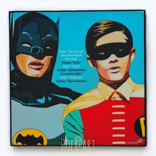 Batman &amp; Robin #1 แบทแมน &amp; โรบิน DC comics ซุปเปอร์ฮีโร่ รูปภาพ​ติดผนัง pop art การ์ตูน กรอบรูป แต่งบ้าน ของขวัญ