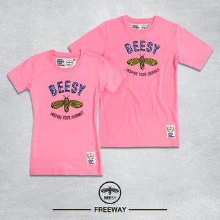 Beesy เสื้อคอกลม  ชาย หญิง  รุ่น Freeway สีชมพู