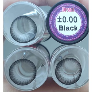 คอนแทคเลน สีดำ ค่าสายตา ลาย Dream black /แฟชั่น ค่าสายตา สีดำ