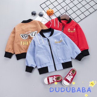 ราคา【 dudubaba 】 เสื้อแจ็คเก็ตมีฮู้ดพิมพ์ลายตัวอักษรสำหรับเด็ก 0 ~ 5 ปี