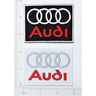 Audi LOGO โลโก้ออดี้ โลโก้ ตัวรีดติดเสื้อ เย็บติดเสื้อ อุปกรณ์ตกแต่งเสื