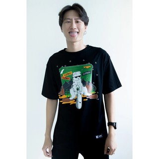 เสื้อยืดอินเทรนด์ผู้ชายอินเทรนด์ผู้หญิง• CuteBoy Shop• เสื้อยืด Premium Cotton 100% ลายบีเกิ้ล ทักไลฟ์ สีดำ งานสกรีนพลาส