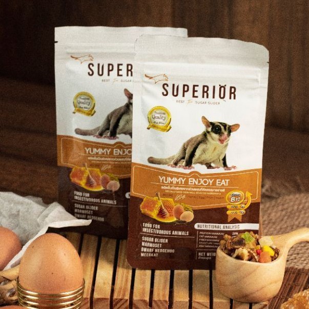 อาหารเม็ดผสม สำหรับชูการ์ไกลเดอร์ Superio YUMMY ENJOY EAT 50g
