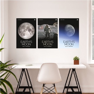 ดวงจันทร์ - Moon Poster - NASA ภาพจากนาซ่า our solar system poster series ขนาด 12x18 นิ้ว