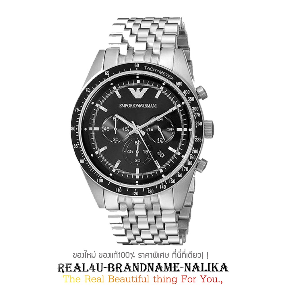 นาฬิกาข้อมือ Emporio Armani Sport Silver Chronograph ข้อมือผู้ชาย รุ่น AR5988