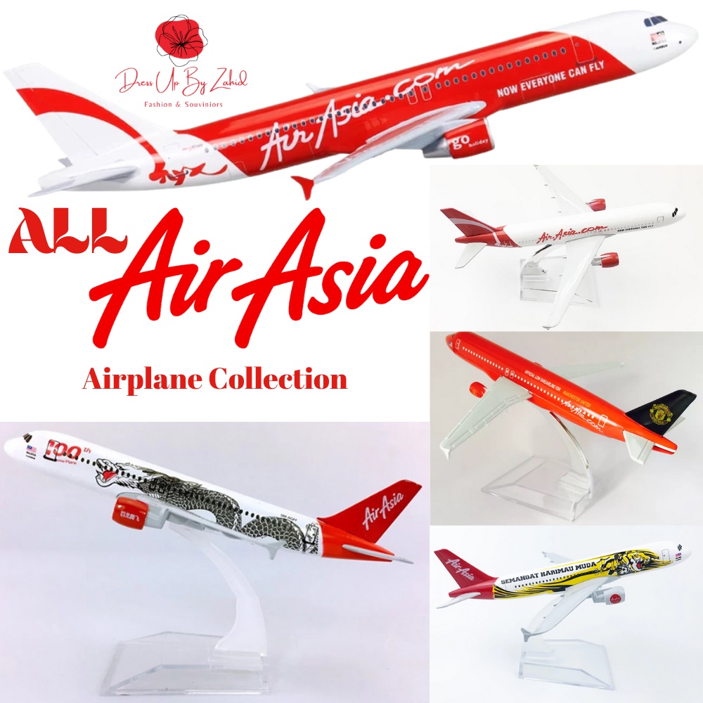 AIR ASIA CARGO PASSENGER AEROPLANE DIECAST รุ่น 16CM || เครื่องบิน AIRASIA AIR ASIA