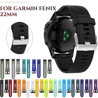 สายนาฬิกาข้อมือซิลิโคน 22 มม. สําหรับ Garmin Fenix 5/5Plus/Forerunner 935 945