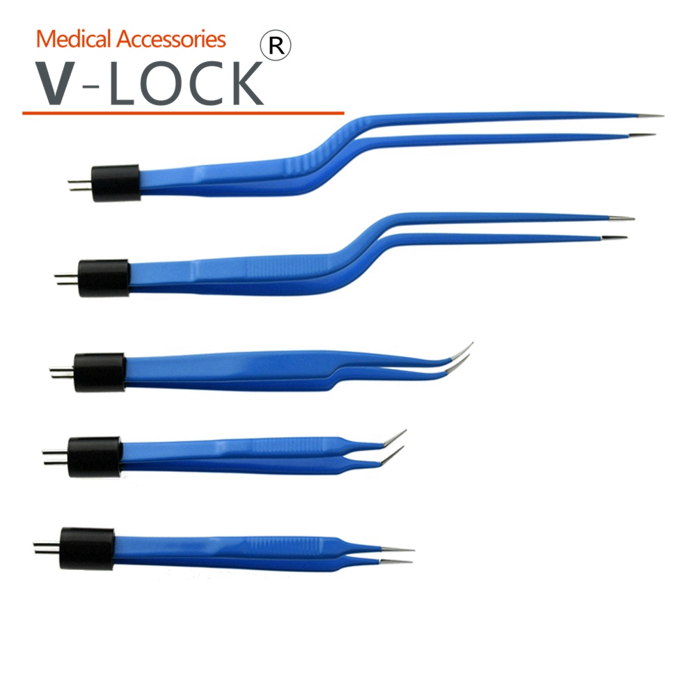 V-LOCK ESU Electrode Forceps แหนบ AHA Reusable Electrode Bipolar Forcep เครื่องมือผ่าตัด Clamp Cilip