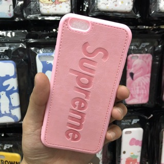 เคสสุพรีม ชมพู นิ่มทั้งอัน หนังด้าน ขอบชมพู สวยมากๆ