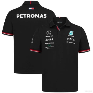 เสื้อยืดแขนสั้นลําลอง คอกลมโปโล พิมพ์ลายทีม Mercedes AMG Petronas HQ1 2022 F1 พลัสไซซ์ สําหรับผู้ชาย และผู้หญิง QH1