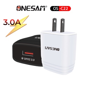 อแดปเตอร์ชาร์จแบต ONESAM รุ่น OS-C22 ชาร์จไว Qualcomm Quick Charge 3.0A พอร์ต USB 1 ช่อง