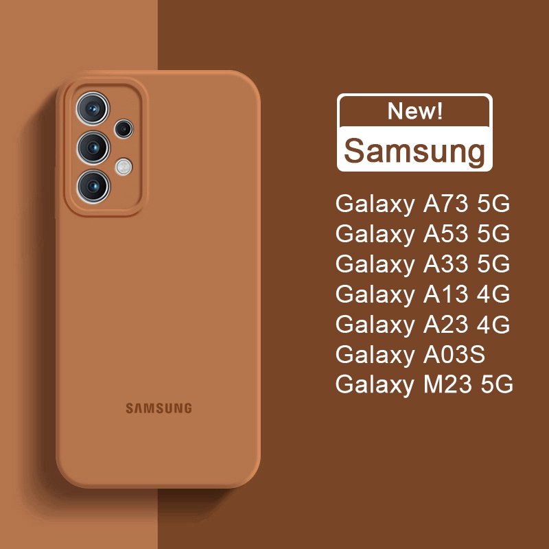 อย ่ างเป ็ นทางการ Original Liquid ซิลิโคนนุ ่ ม Samsung Galaxy A73 A53 A33 A23 M23 5G A13 4G A03S A52 A52S A04 A04E A04S A14 A24 A34 A54 A6 Plus A7 2018 ปลอกกันกระแทกฝาครอบโทรศัพท ์