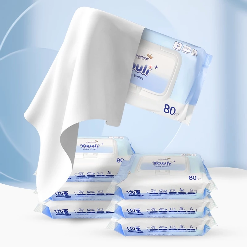 YOULI ทิชชู่เปียก ถูกที่สุด 80pcs Baby Wipes ทิชชู่เปียกสําหรับเด็ก กระดาษเปียก ทิชชู่