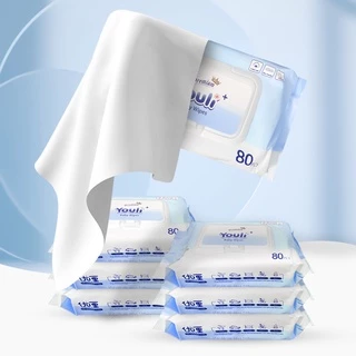 YOULI ทิชชู่เปียก ถูกที่สุด 80pcs Baby Wipes ทิชชู่เปียกสําหรับเด็ก กระดาษเปียก ทิชชู่