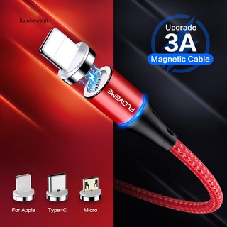 【 RB 】 สายชาร์จแม่เหล็ก Micro USB Type-C 2 เมตร สำหรับ Android iOS