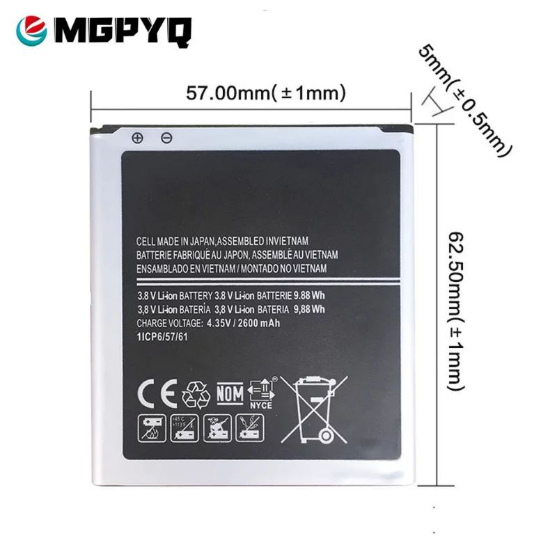 แบตเตอรี่ใหม่ EB-BG530CBE EB-BG531BBE Samsung Galaxy Grand Prime J3 2016 J320F prime G5308W G530 G53