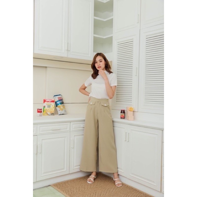 กางเกง Audrey Pantsสี Baby green แบรนด์ wclothes