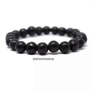 BLACK JADE หยกดำ กำไลหยกพม่าแท้ ขนาด 10 มม. by siamonlineshop