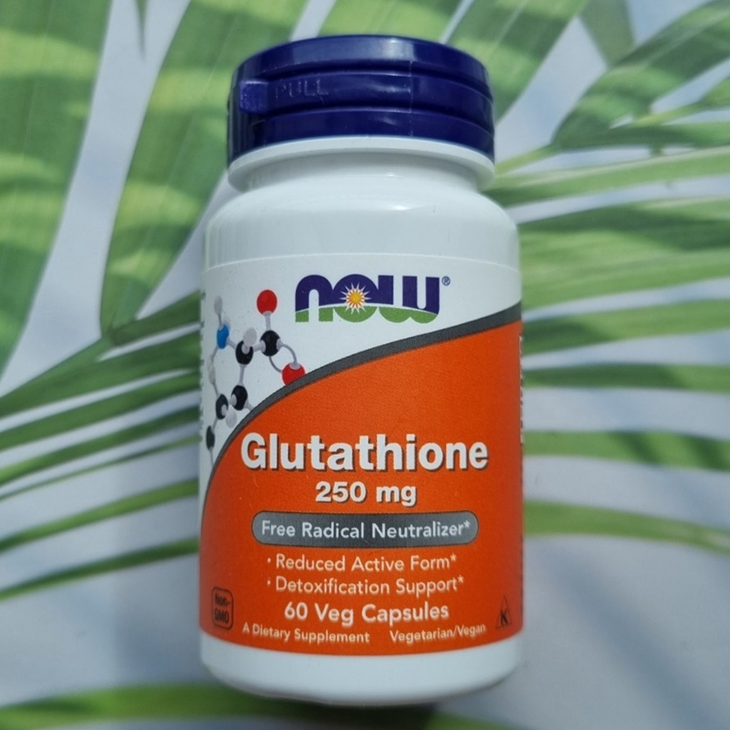 กลูตาไธโอน Glutathione 250 mg 60 Veg Capsules (Now Foods®)