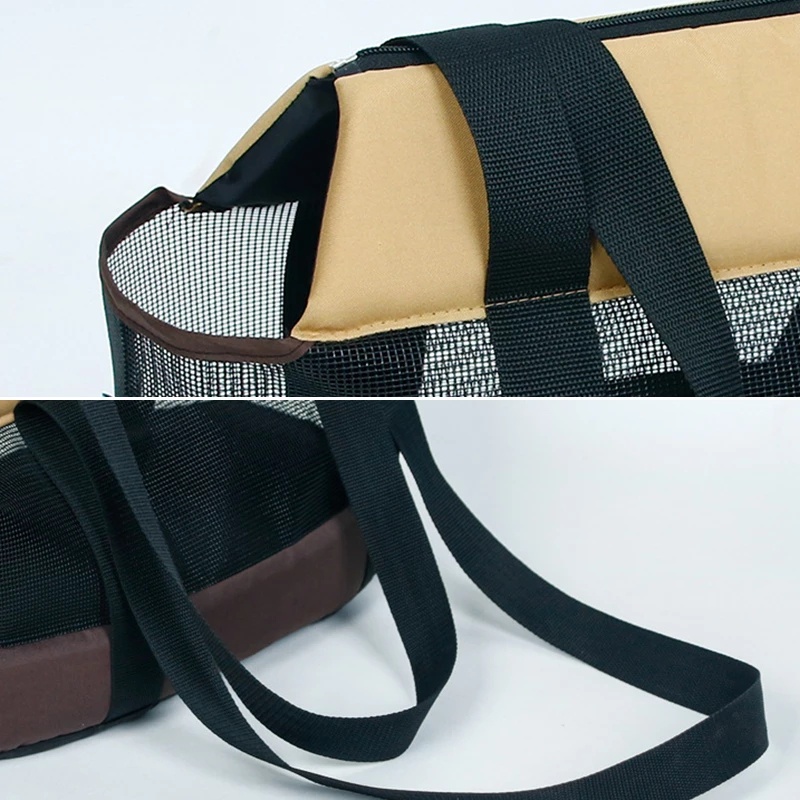 pet car seat แบบสะพายข้าง สลิงตาข่าย ระบายอากาศได้ การเดินทางกลางแจ้ง กระเป๋าแมว กระเป๋าหมา รูปที่ 4