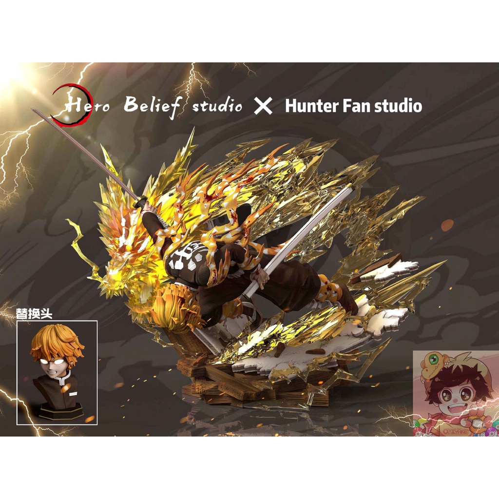 Hero belief Studio x Hunter fan Studio - Zenitsu Agatsuma Seventh Form: Honoikazuchi no Kami Battle Damage ดาบพิฆาตอสูร