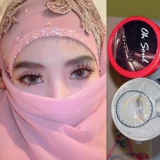 (1)(2) Oh Soul Gray / Seoul Gray ลายฮิตในtiktok ลายตามหา ลายฮิตใน tiktok คอนแทคเลนส์ บิ๊กอาย สีเทา เทา pitchy lens ฝาแดง